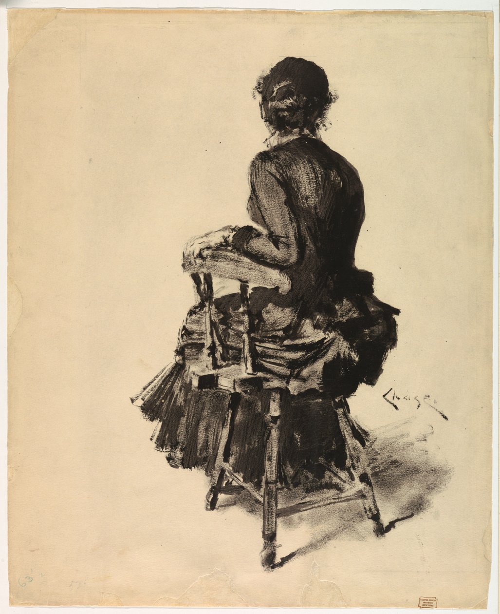 Ülő nő alkotó: William Merritt Chase