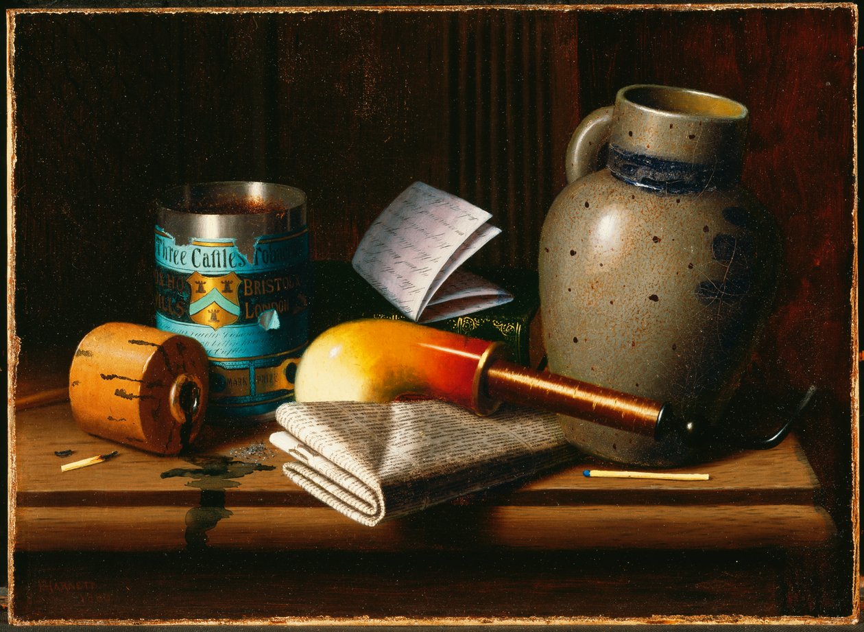 Csendélet három kastéllyal Dohány alkotó: William Michael Harnett