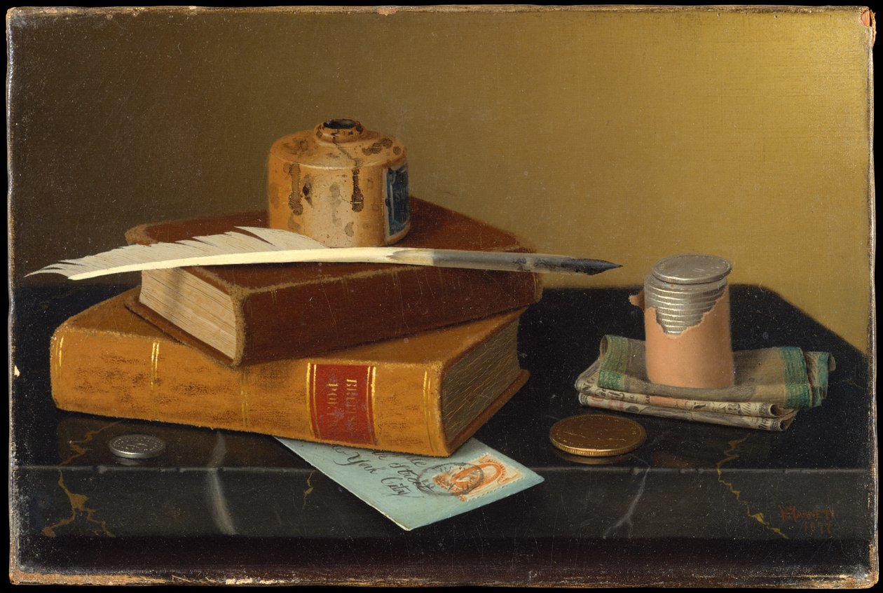 A bankár asztala alkotó: William Michael Harnett