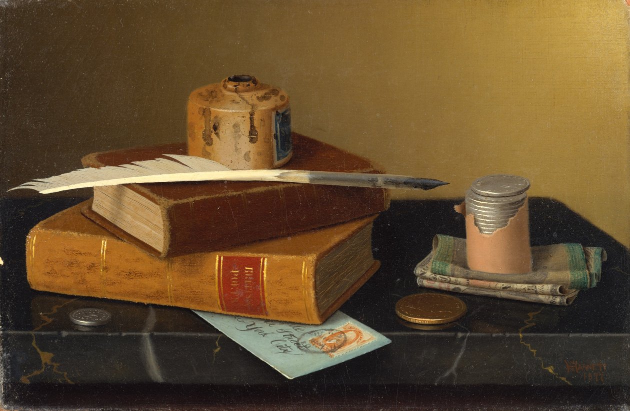 A bankár asztala alkotó: William Michael Harnett