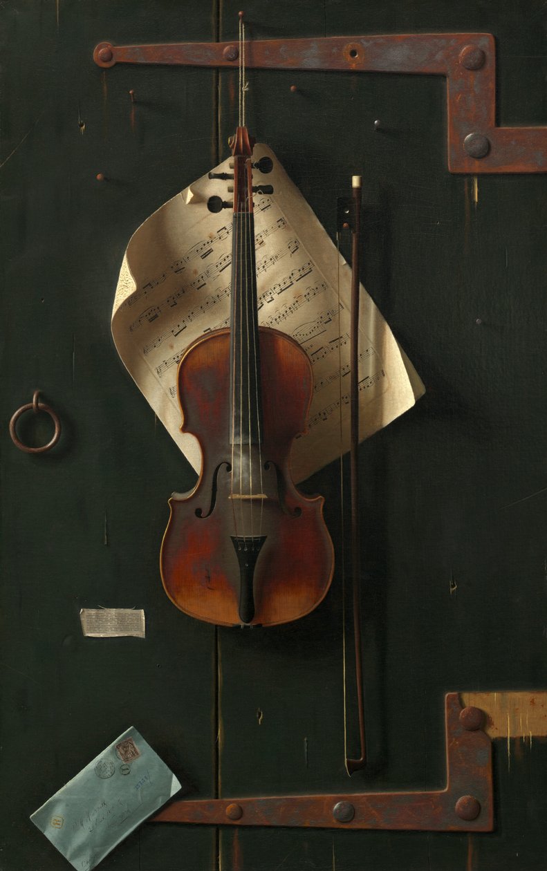 A régi hegedű alkotó: William Michael Harnett