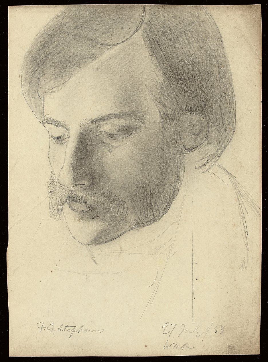 Frederick George Stephens portréja, 1853 alkotó: William Michael Rossetti