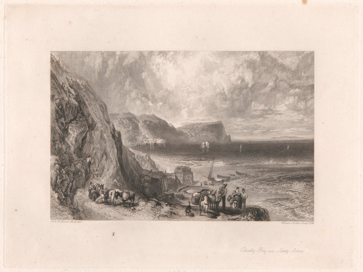 Clovelly Bay és Lundy Island alkotó: William Miller