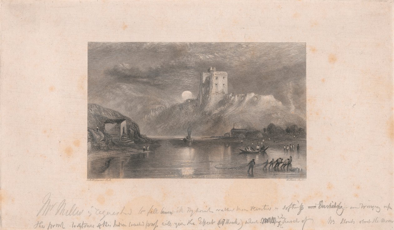 Norham kastély – Holdkelte alkotó: William Miller