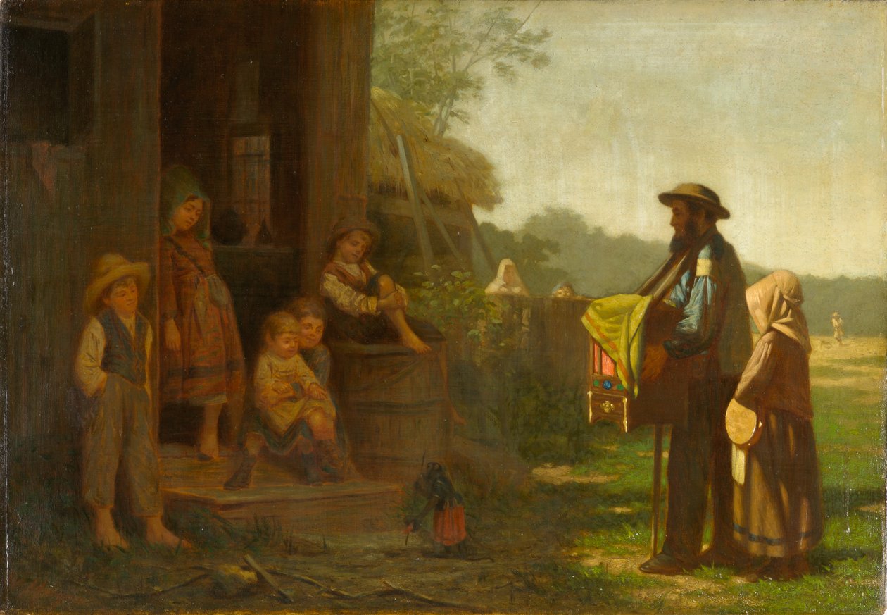 Az orgonacsiszoló, 1865-75 körül (olaj, vászon) alkotó: William Morgan