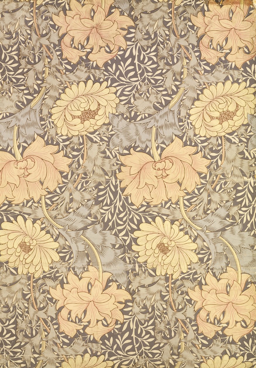 „Krizantém” tapéta, 1876 alkotó: William Morris