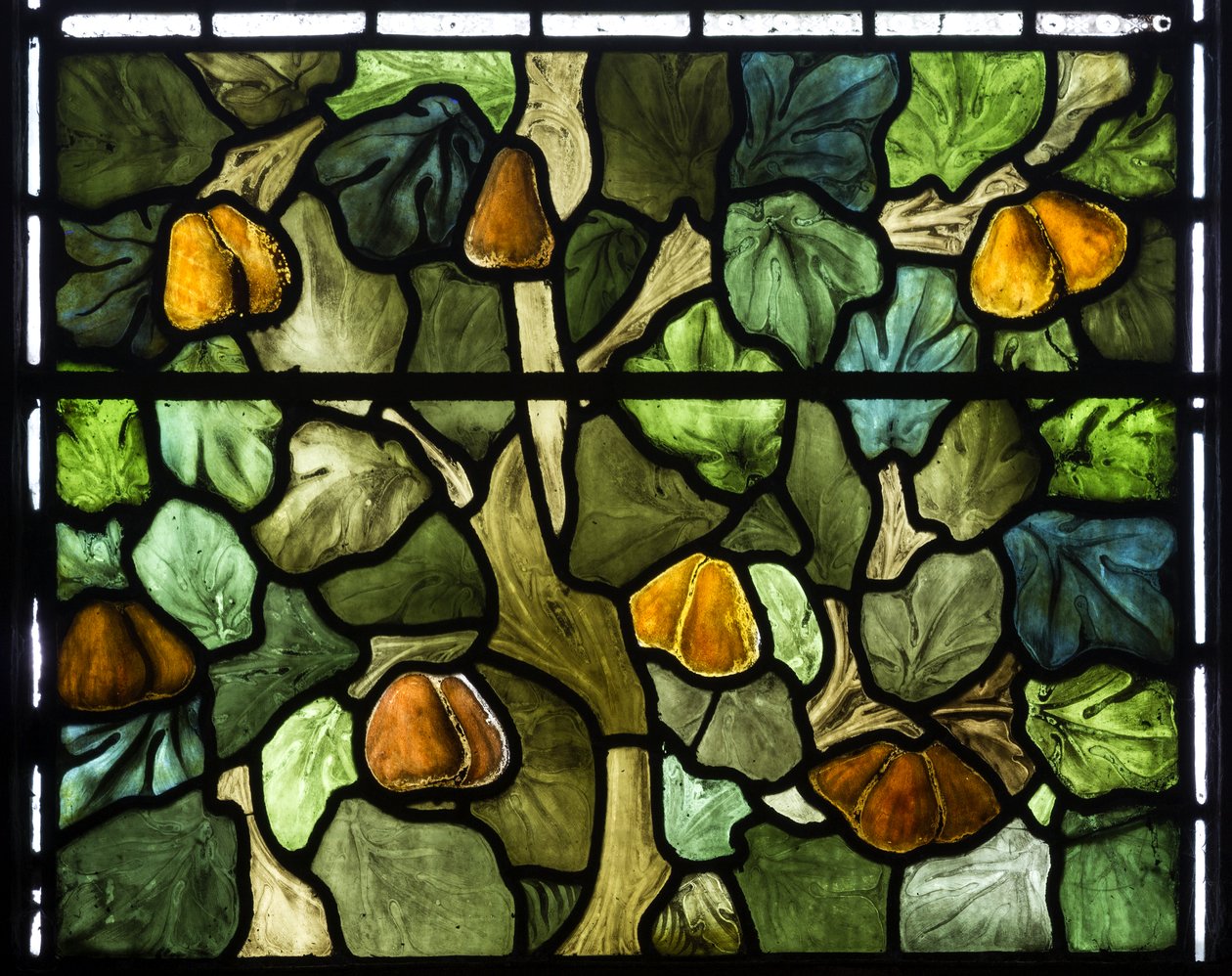 Lombrészlet, 1879 (ólomüveg) alkotó: William Morris
