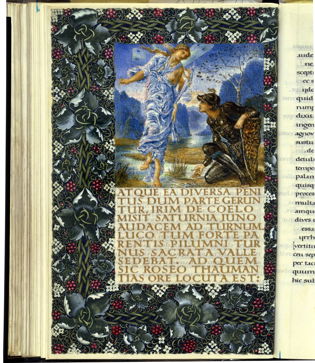 Írisz feltűnik Turnus előtt, Vergilius „Aeneis” című művének IX. alkotó: William Morris