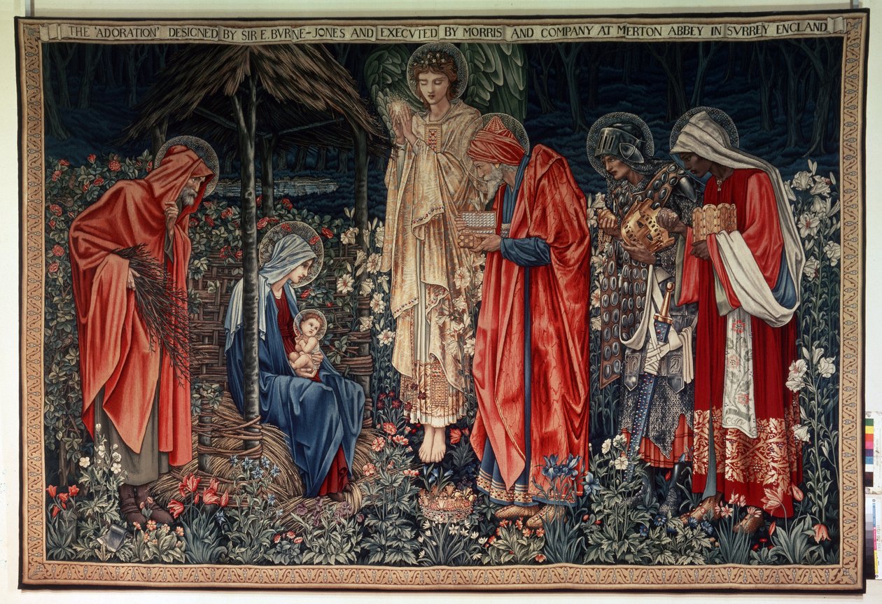 A mágusok imádása. Gobelin William Morris (1834-1896) műhelyéből alkotó: William Morris
