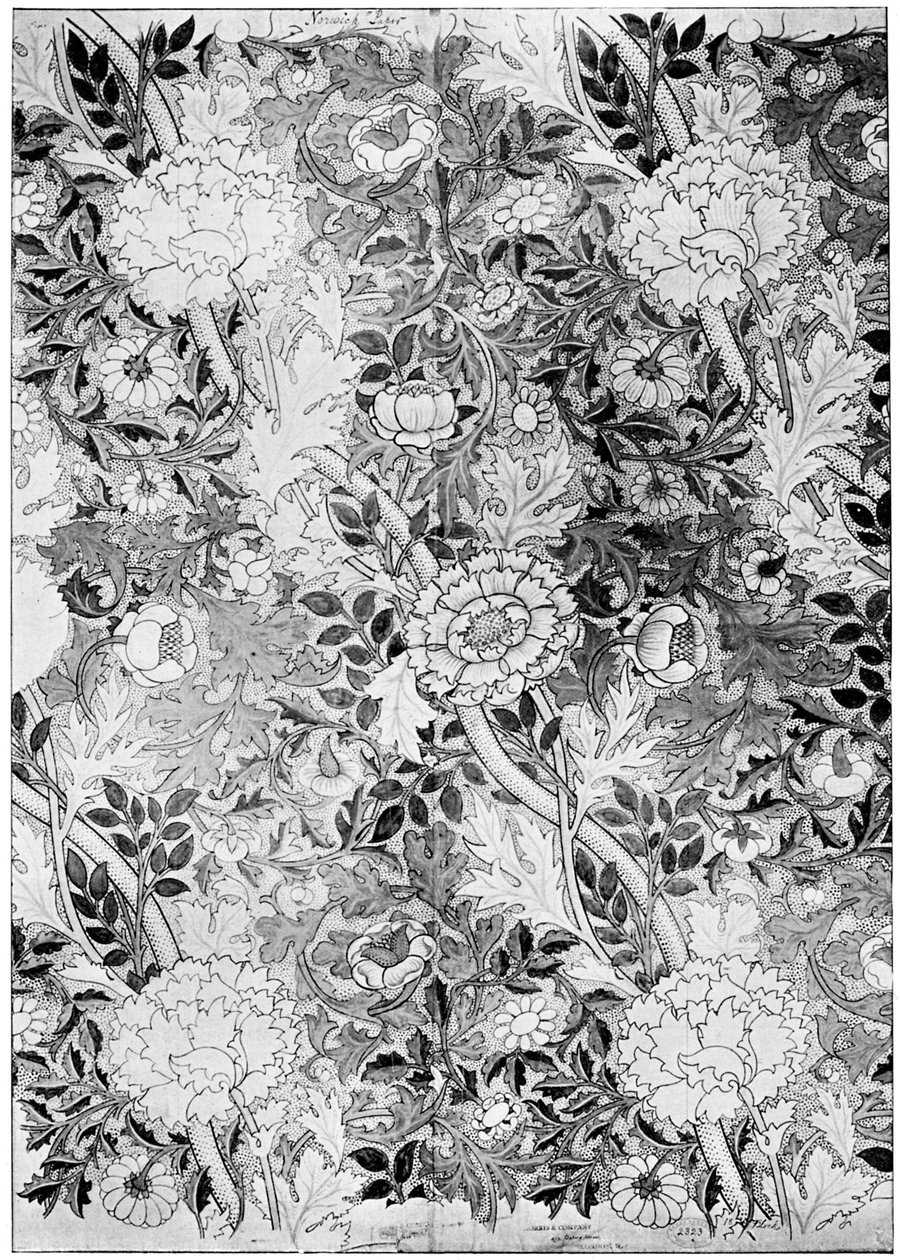 Norwich mintás tapéta, 1889 1934. alkotó: William Morris