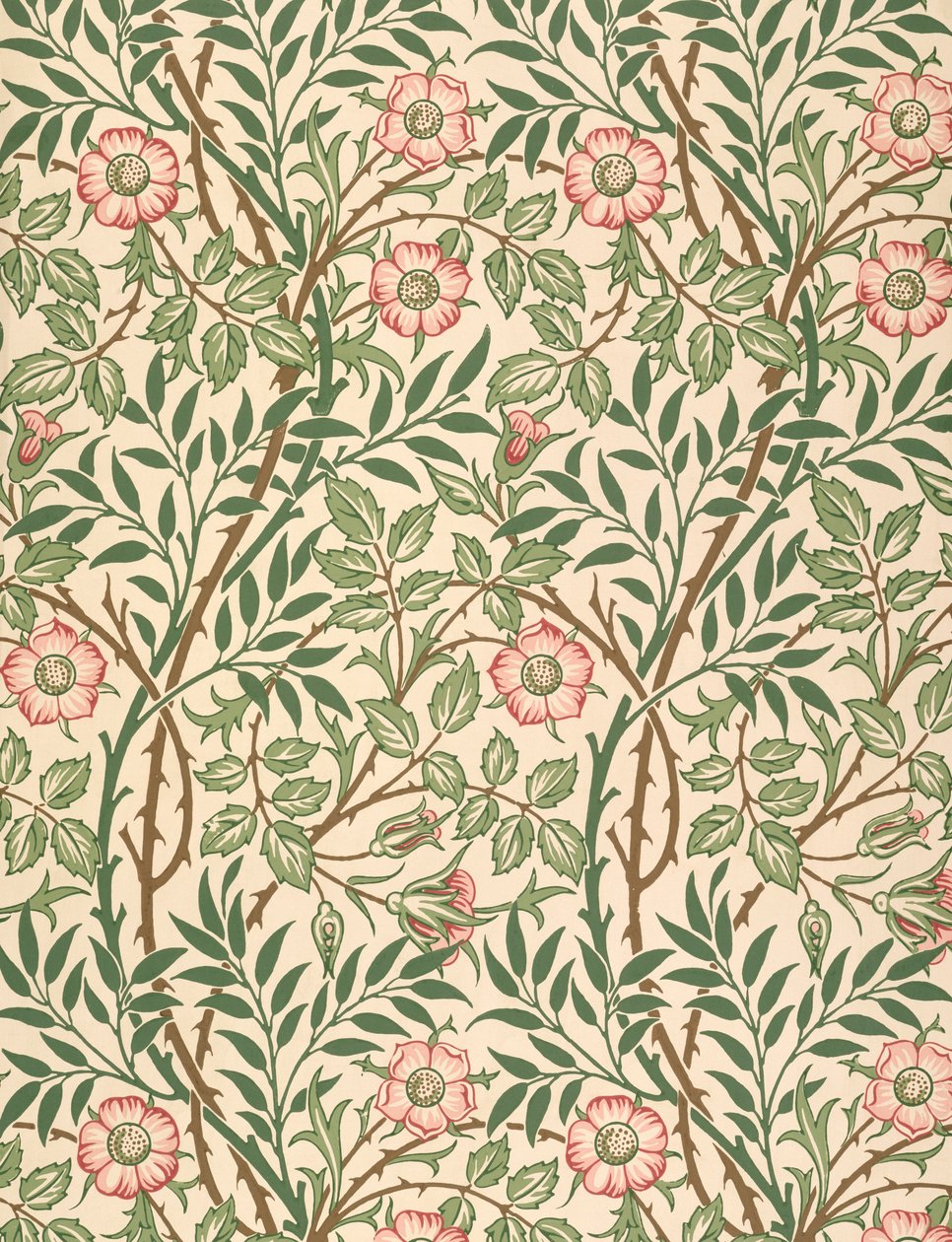 "Sweet Briar" tapétaminta, nyomta John Henry Dearle (1860-1932) 1917 alkotó: William Morris