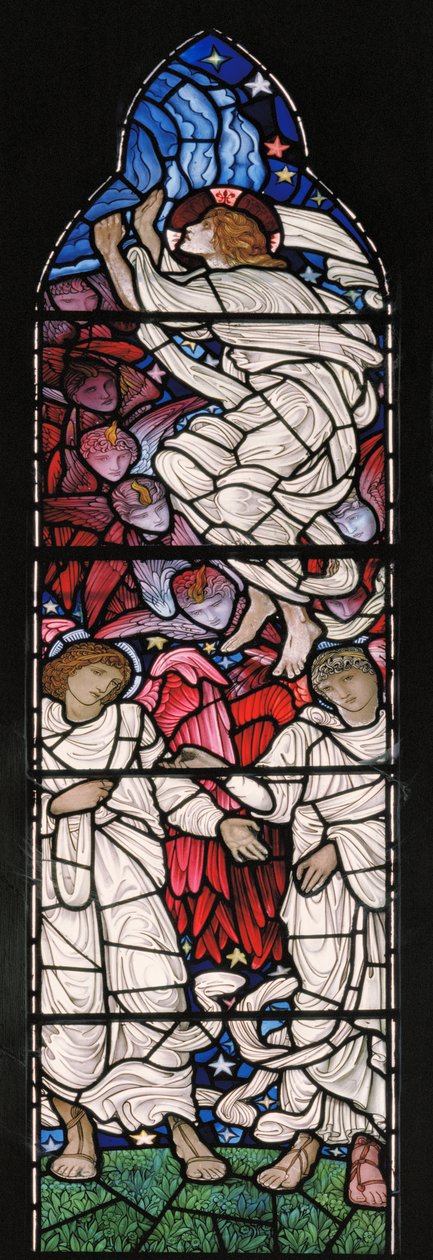 A felemelkedés, 1881 (festett üveg) alkotó: William Morris