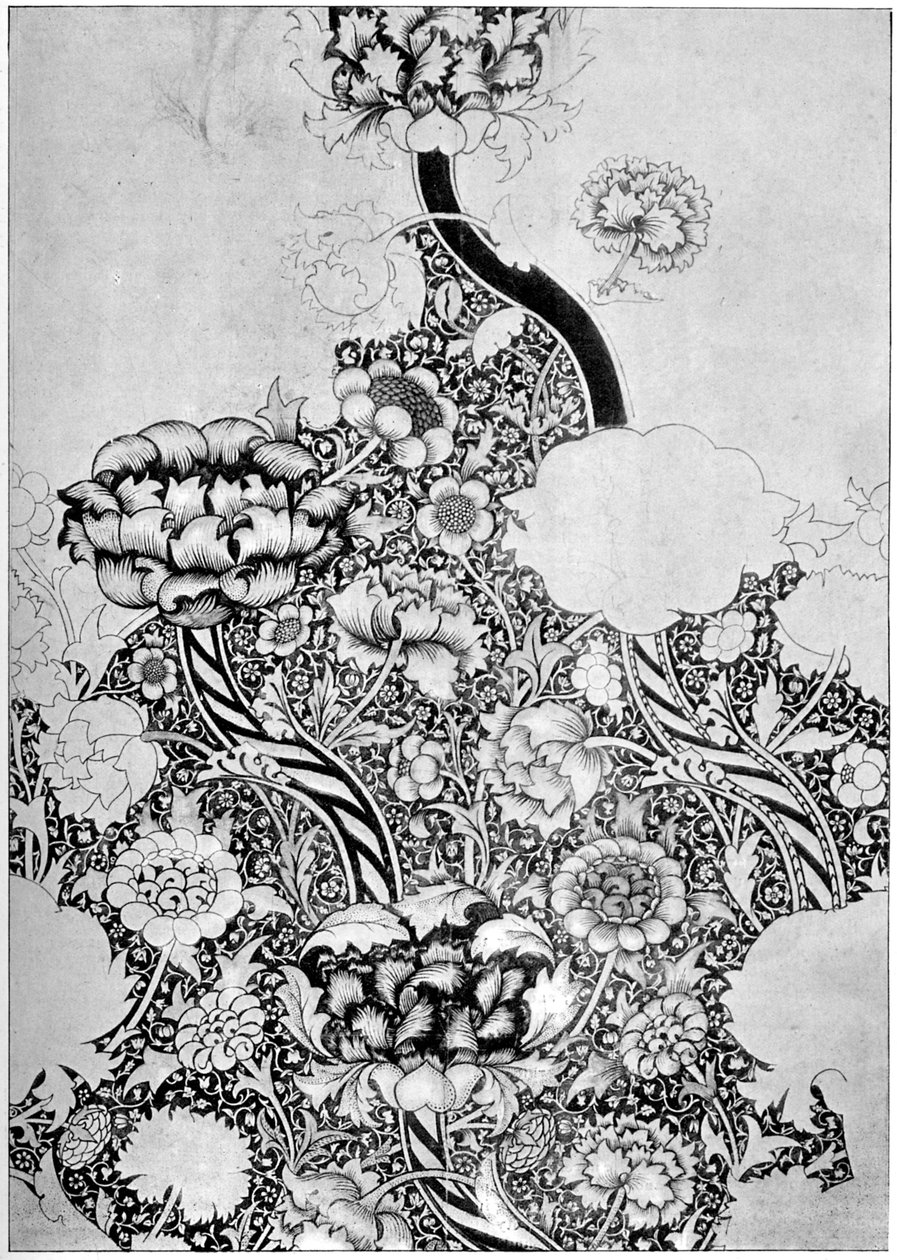 Pamutra nyomtatott pálcaminta, 1884 1934. alkotó: William Morris