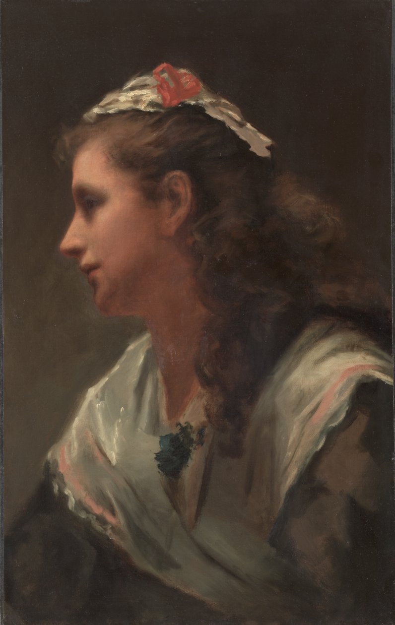 Első modellje - Miss Russell, 1873 körül (olaj, vászon) alkotó: William Morris Hunt