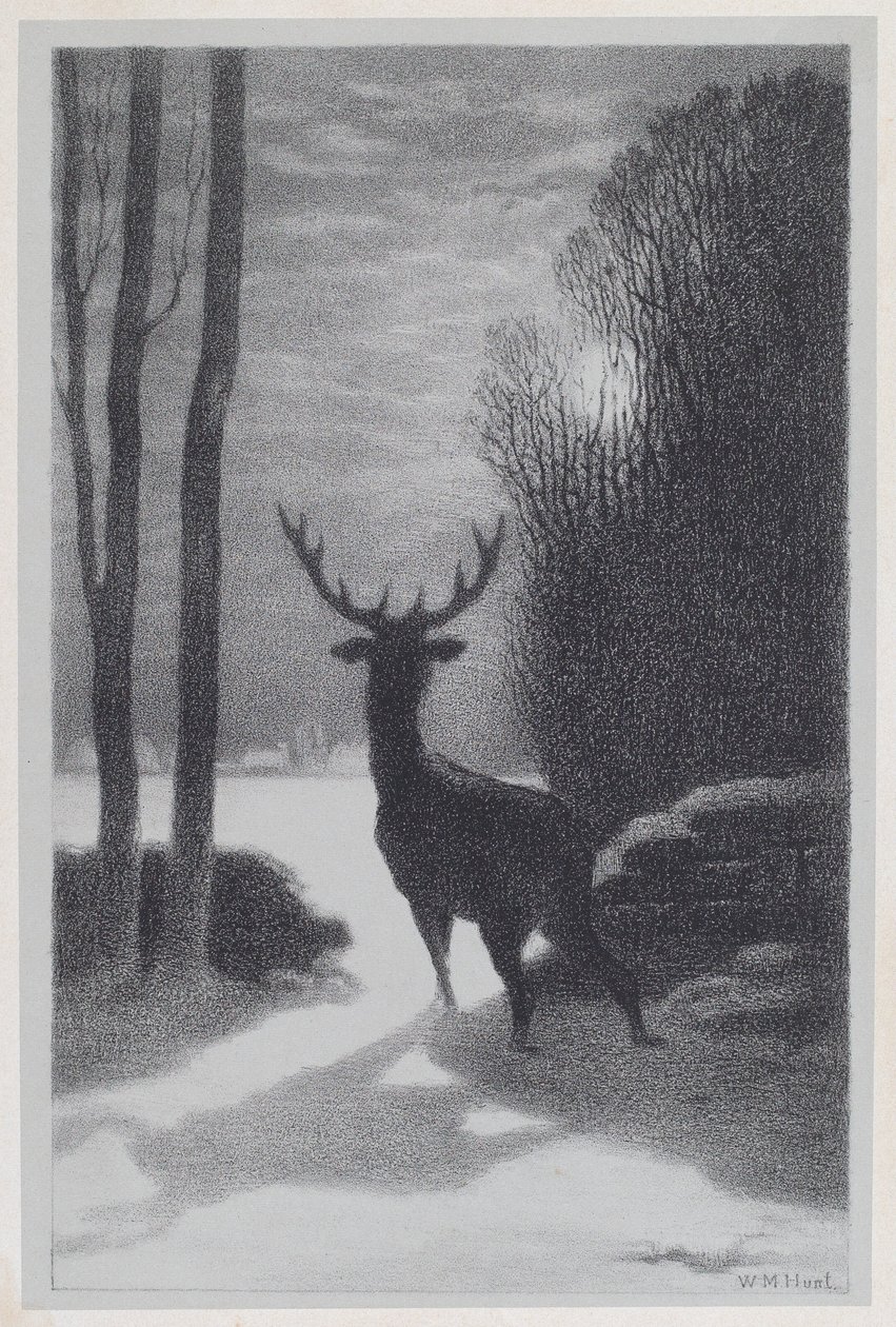 Szarvas a Holdfényben alkotó: William Morris Hunt