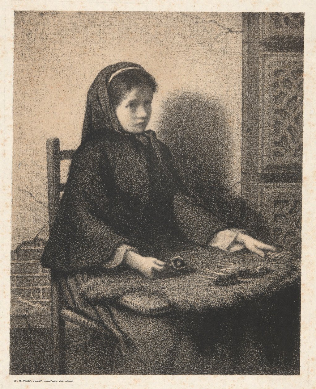 Lila lány alkotó: William Morris Hunt