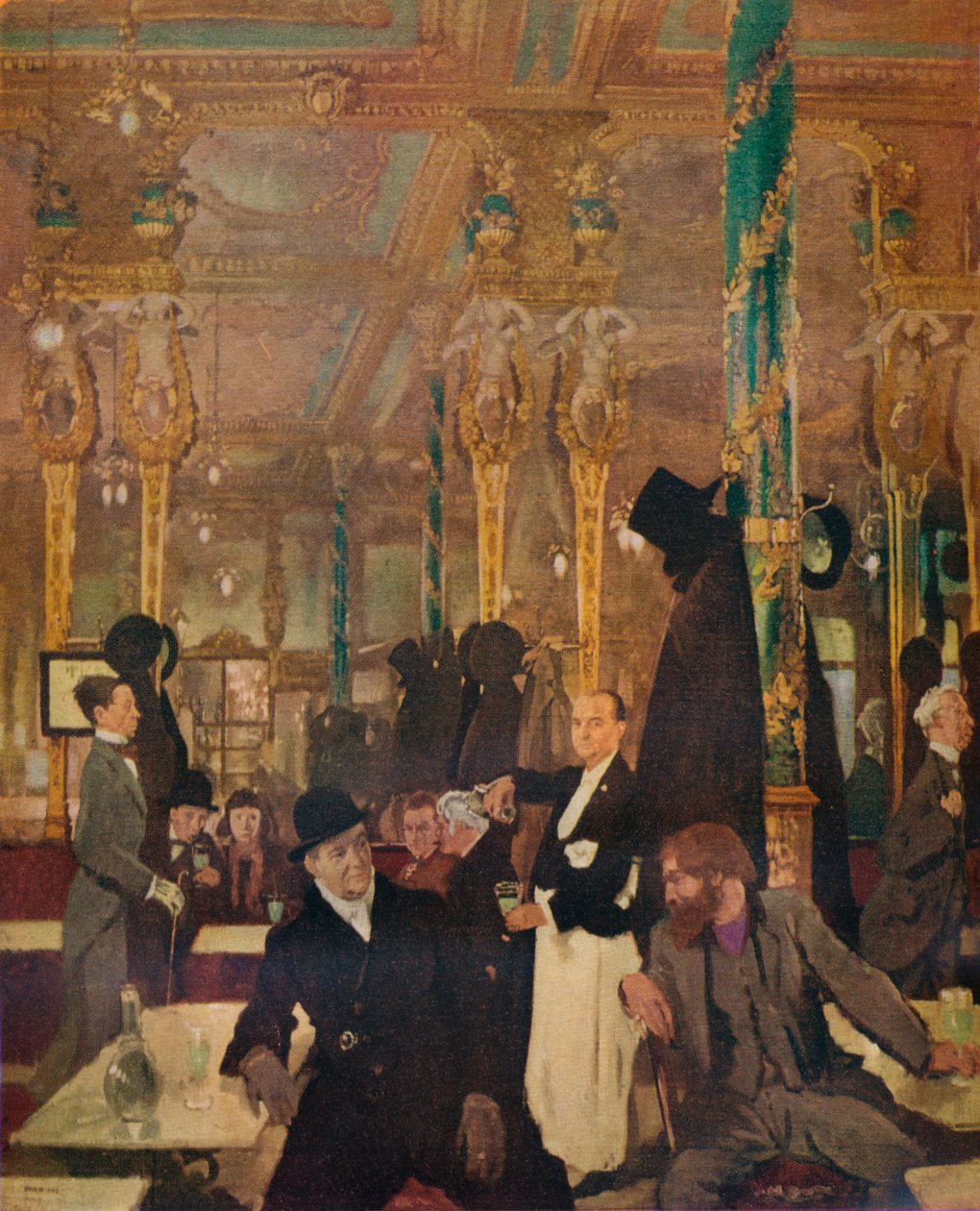 A Cafe Royal, London, 1912 alkotó: William Newenham Montague Orpen