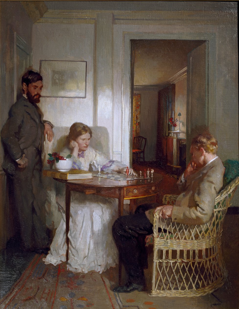 A sakkozók, 1902 előtt alkotó: William Newenham Montague Orpen