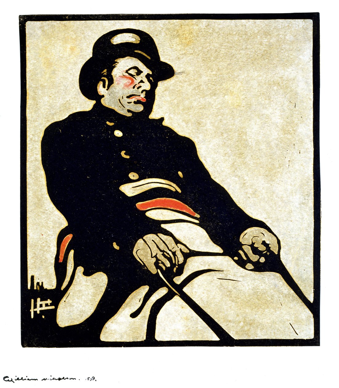 Egy buszsofőr a Knightsbridge Roadon alkotó: William Nicholson