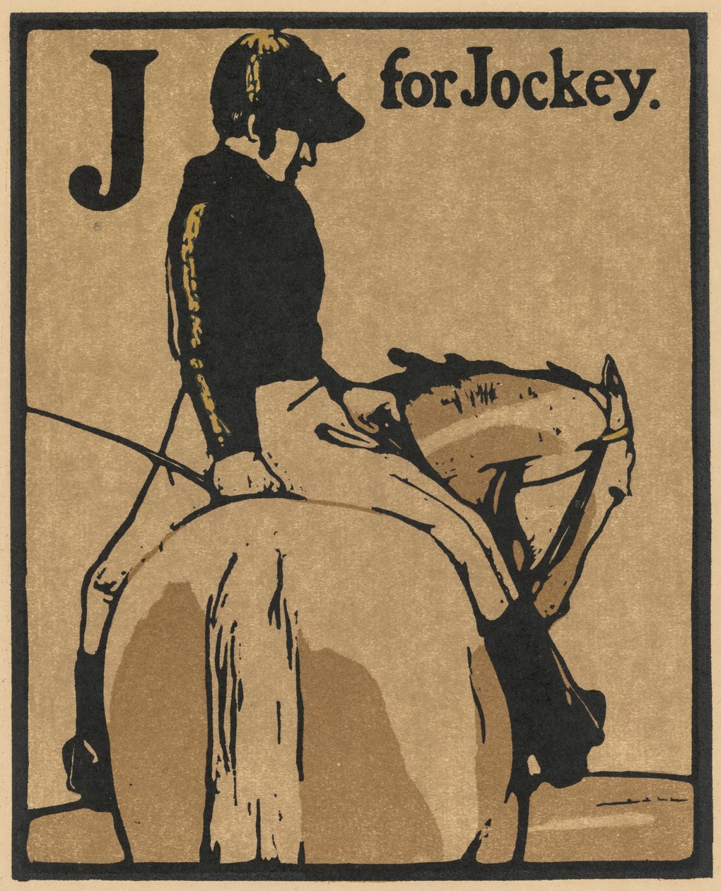 Tizenkét sportág almanachja: J for Jockey alkotó: William Nicholson