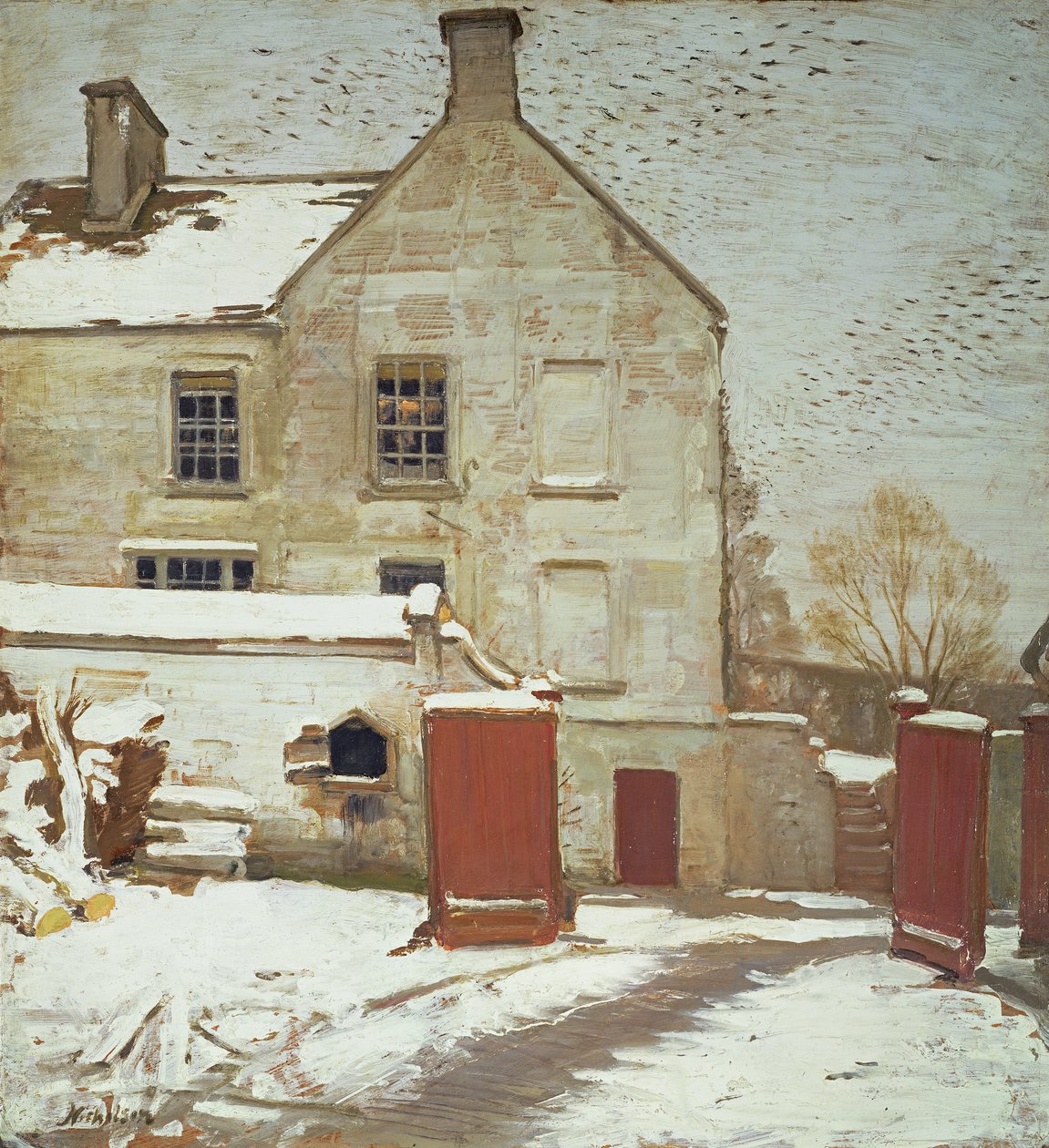 Udvar Snowban, Sutton Venyben alkotó: William Nicholson