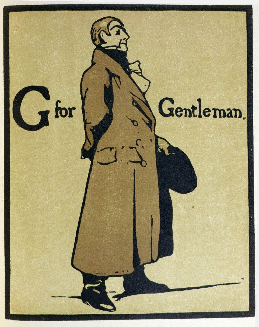 A G a Gentleman, illusztrációja a William Heinemann által kiadott „An Alphabet”-ből alkotó: William Nicholson