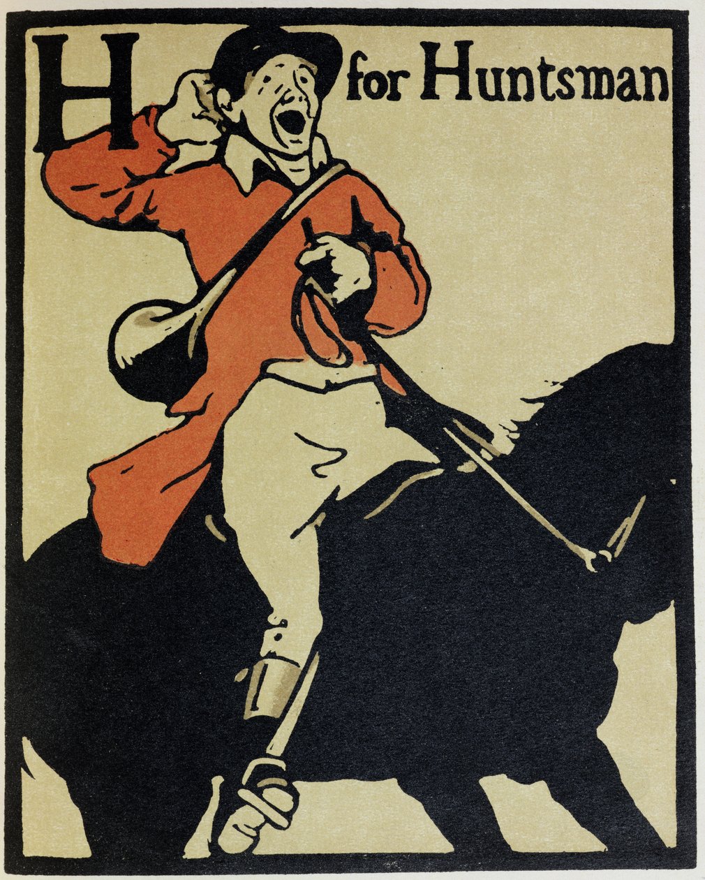 H a Huntsman, illusztráció az „An Alphabet”-ből, William Heinemann kiadója alkotó: William Nicholson
