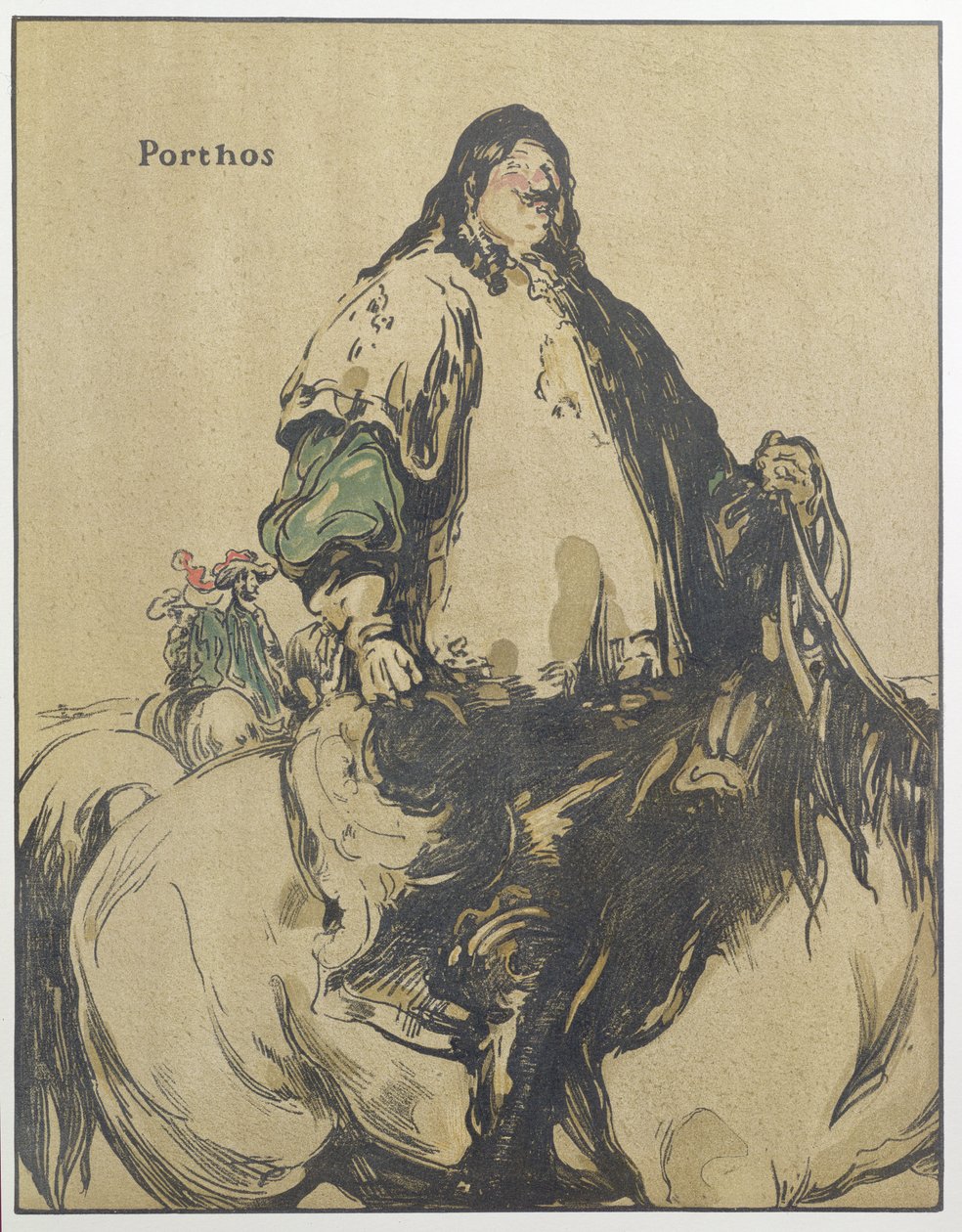 Porthos, illusztráció a "Characters of Romance"-ből, először 1900-ban jelent meg (színes litó) alkotó: William Nicholson