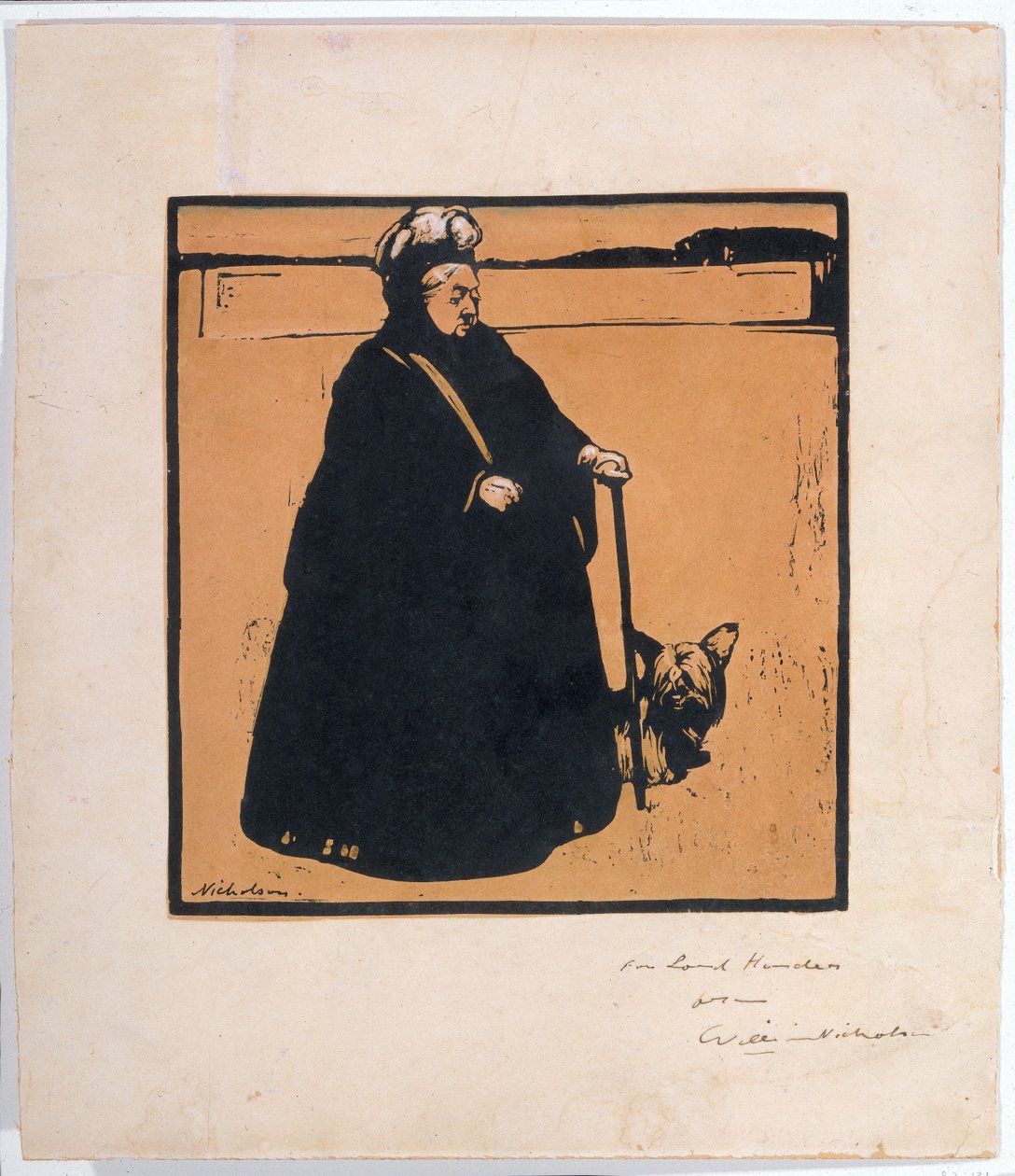 Viktória királynő portréja kutyával Viktória királynő alkotó: William Nicholson
