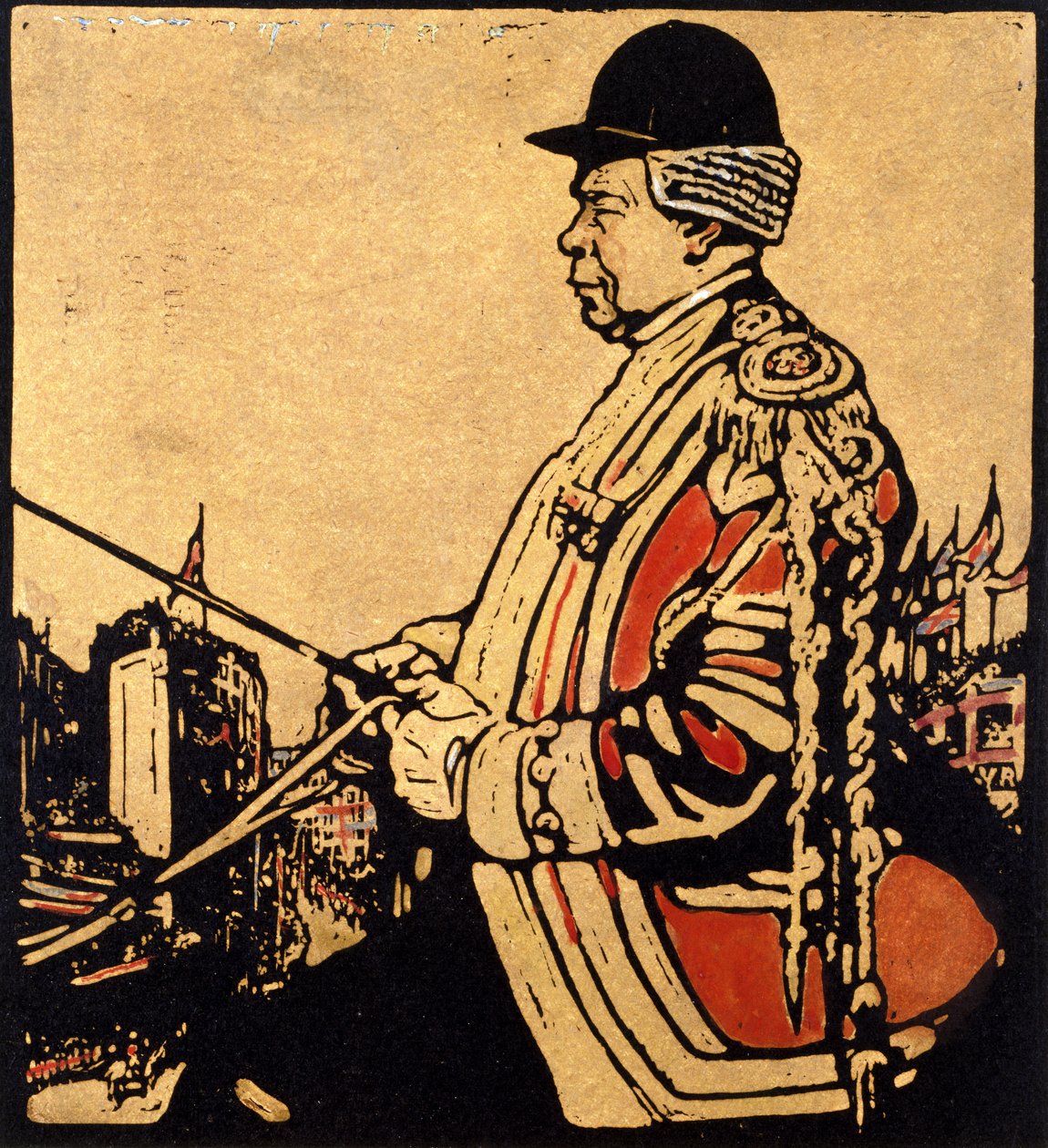 Viktória királynő kocsisa (fametszet) alkotó: William Nicholson
