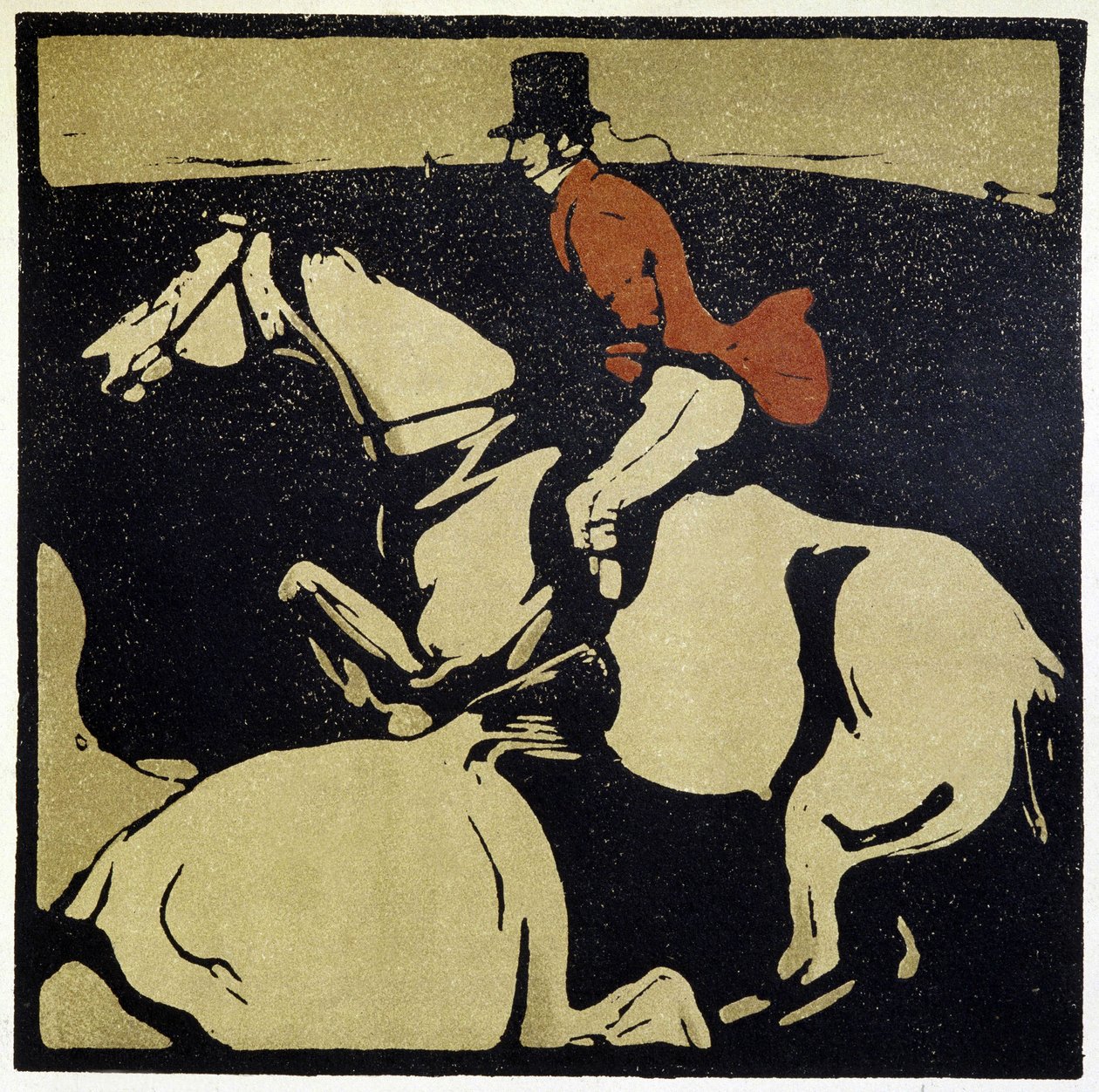 Lovaglás: Ember lóháton – William Nicholson (1872-1949) alkotó: William Nicholson