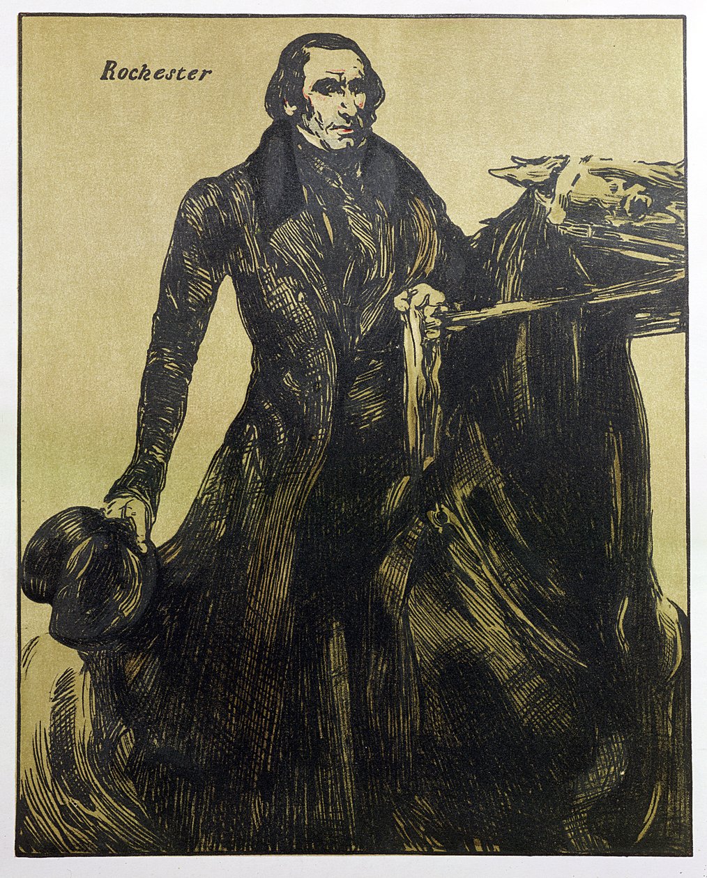 Rochester, illusztráció a „Characters of Romance”-ból, először 1900-ban jelent meg (színes litó) alkotó: William Nicholson