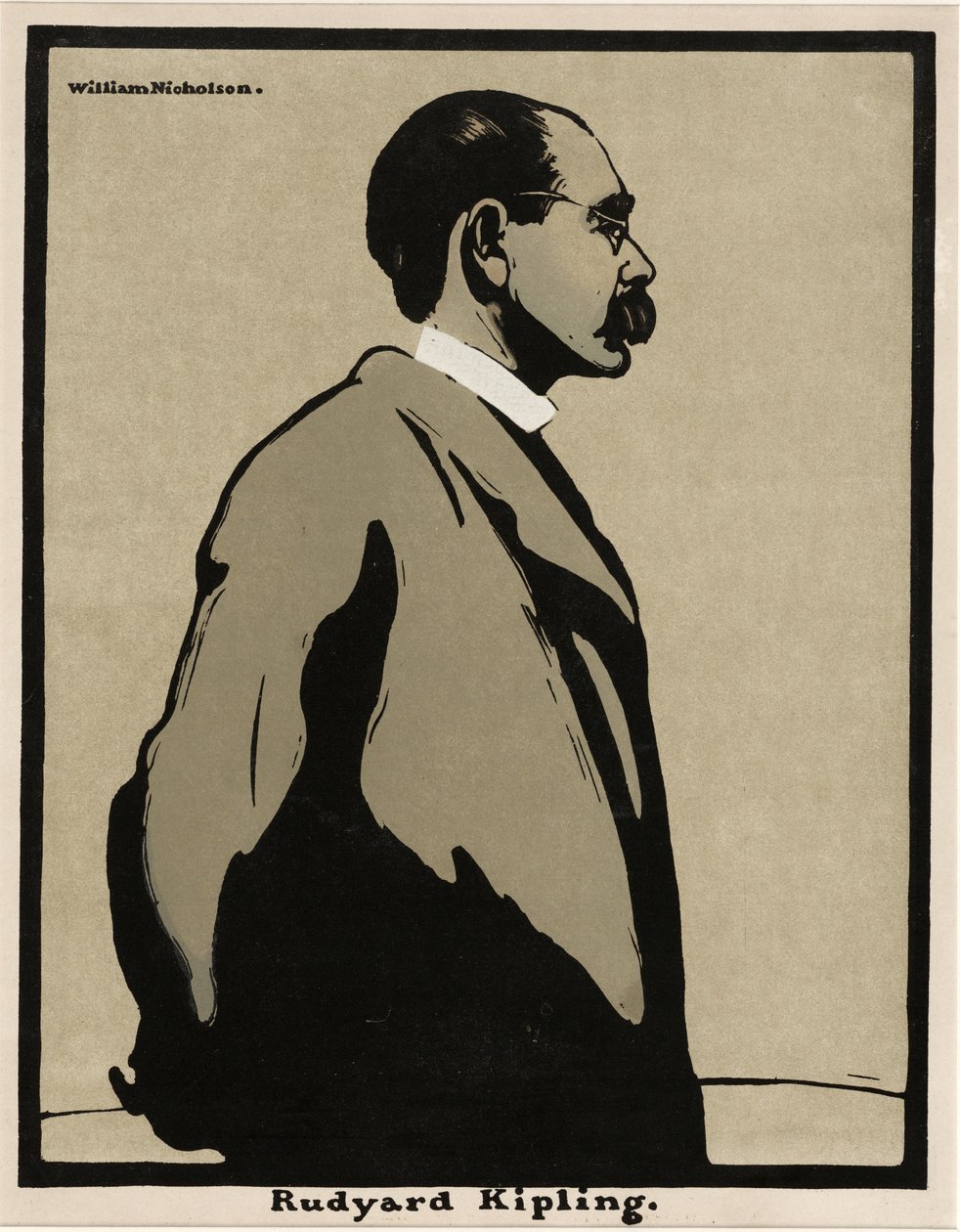 Rudyard Kipling (1865 - 1936), pub. 1899 (színes litográfia) alkotó: William Nicholson