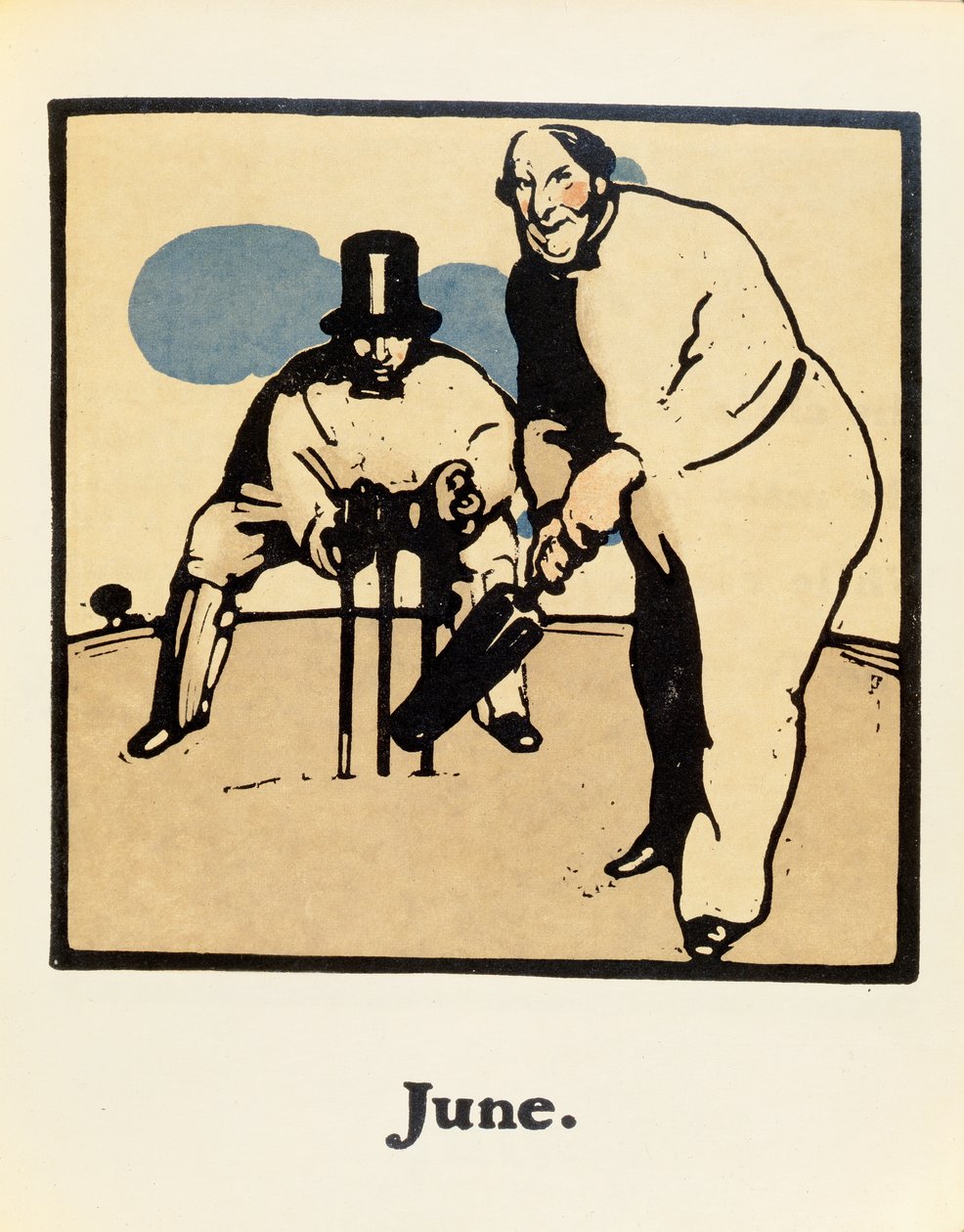 Június hónapja, „Tizenkét sportág almanachjából”, Rudyard Kipling szavaival, először William Heinemann adta ki alkotó: William Nicholson