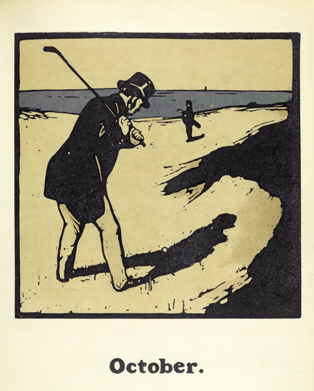 Október hónapja a „Tizenkét sportág almanachjából” Rudyard Kipling szavaival, először William Heinemann alkotó: William Nicholson