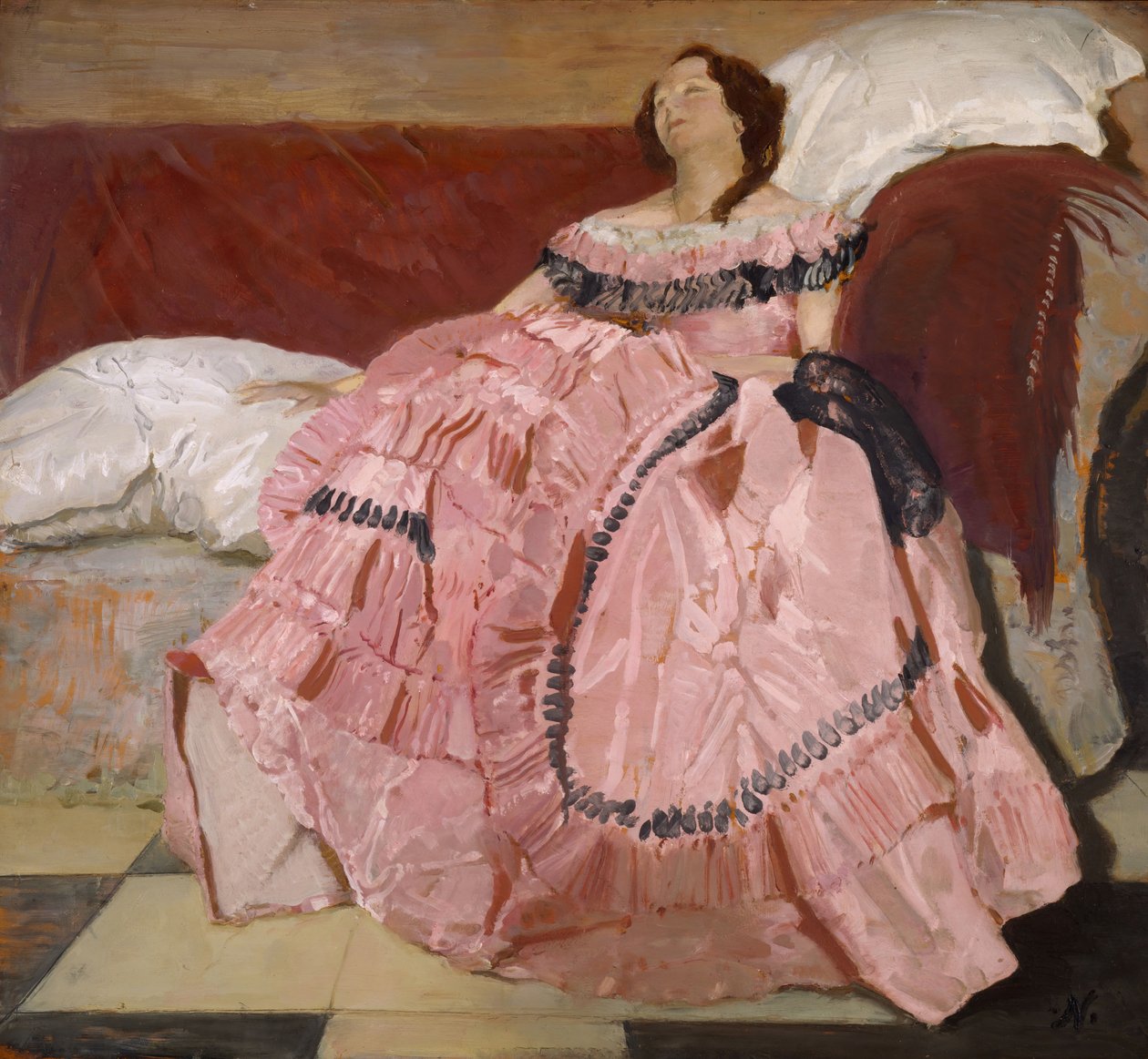 A rózsaszín ruha, 1935. alkotó: William Nicholson