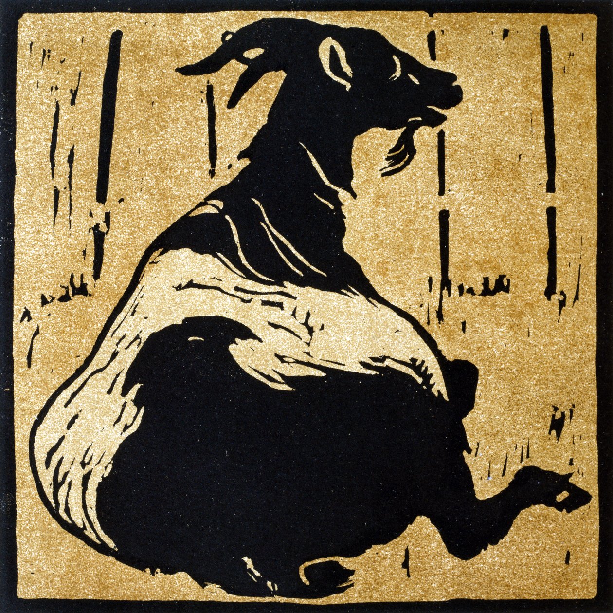 A fáradságos kecske, a "The Square Book of Animals"-ból, William Heinemann kiadója alkotó: William Nicholson