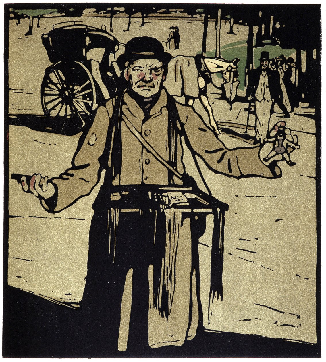 Toy Merchant, London - a "" London típusai" című filmben, William Nicholson (1872-1949), szerk. Floury alkotó: William Nicholson