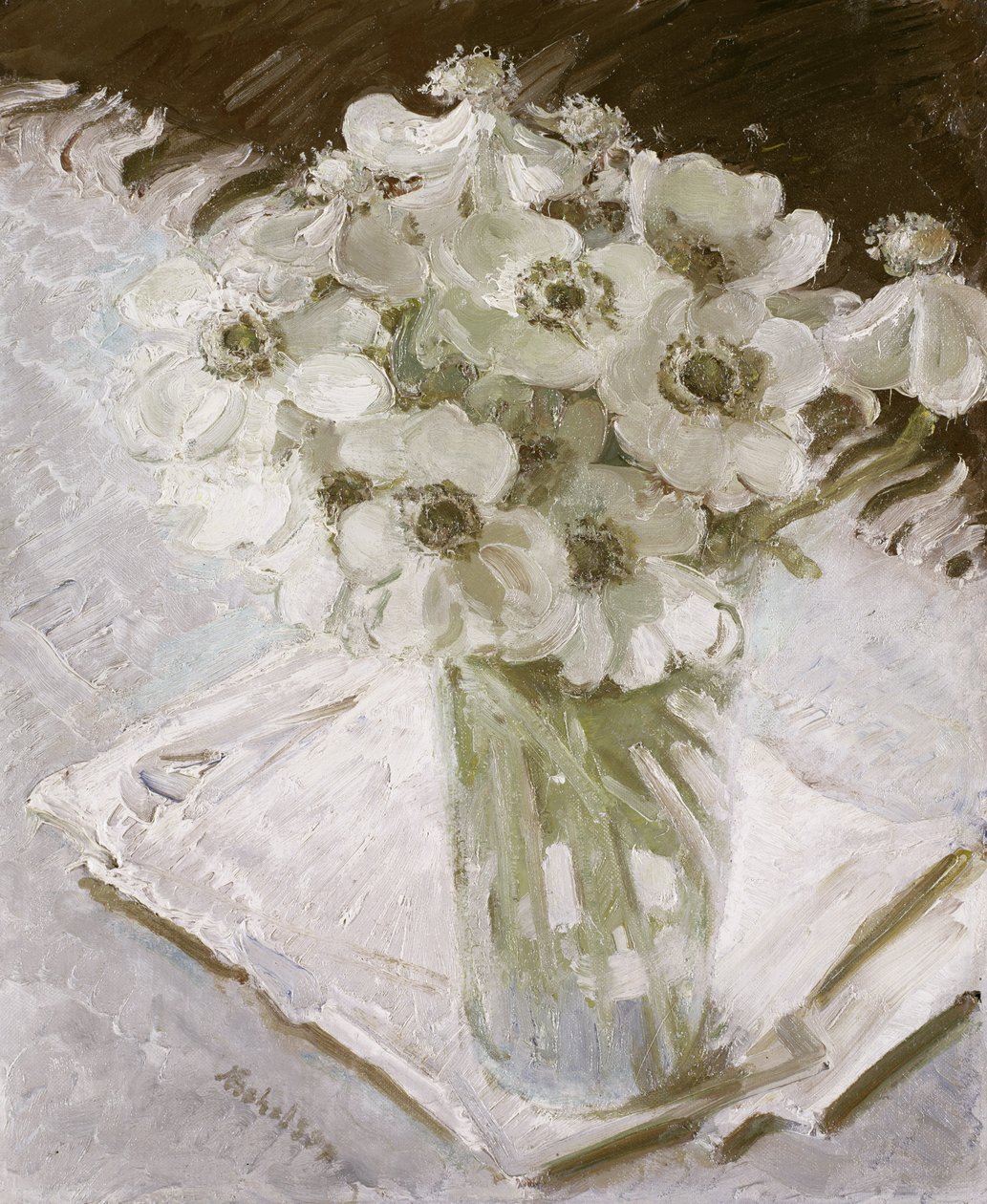 Fehér kökörcsin (olaj, vászon) alkotó: William Nicholson