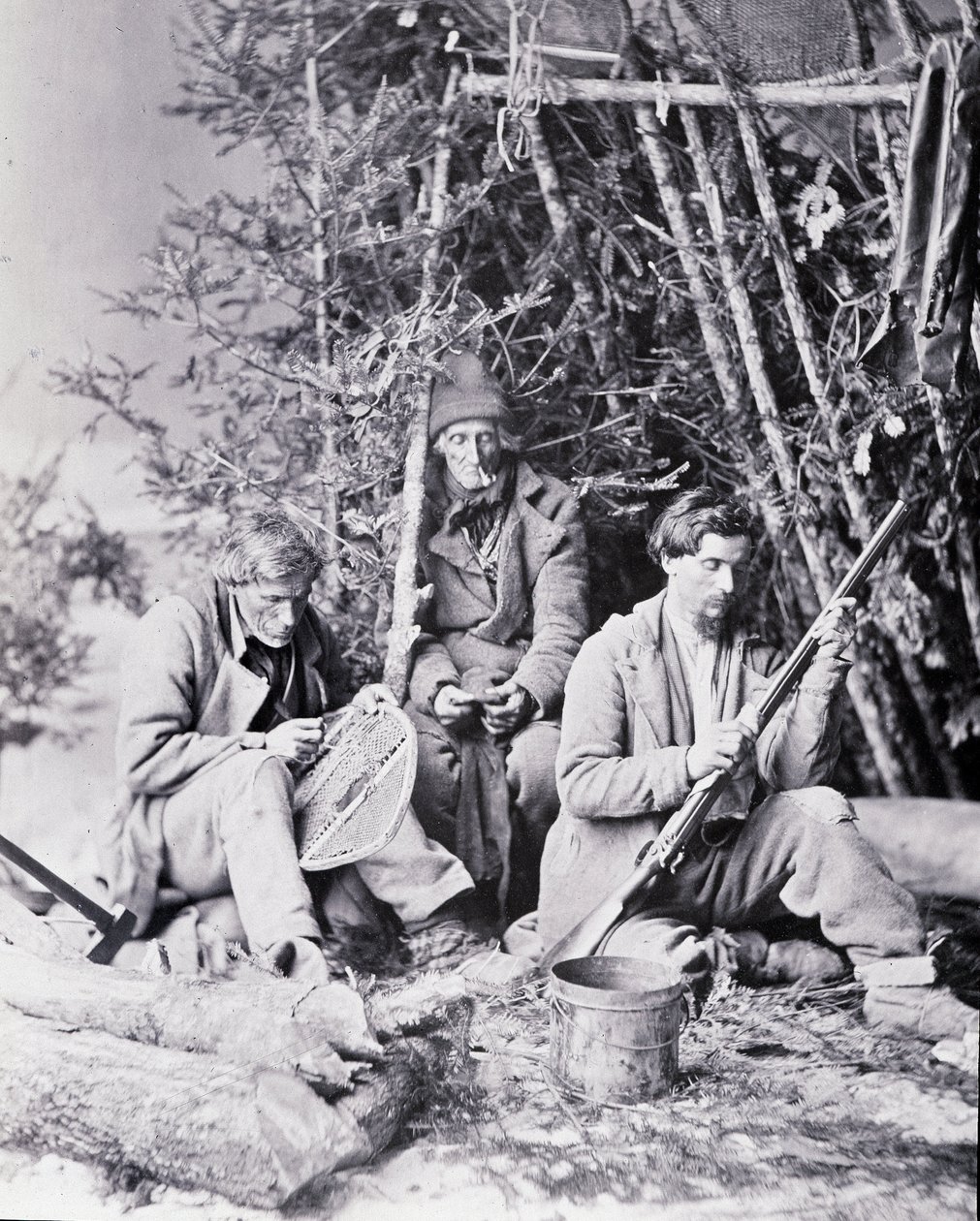A Csapdázó élete Kanadában, fotó: Nottman, 1890 körül. alkotó: William Notman