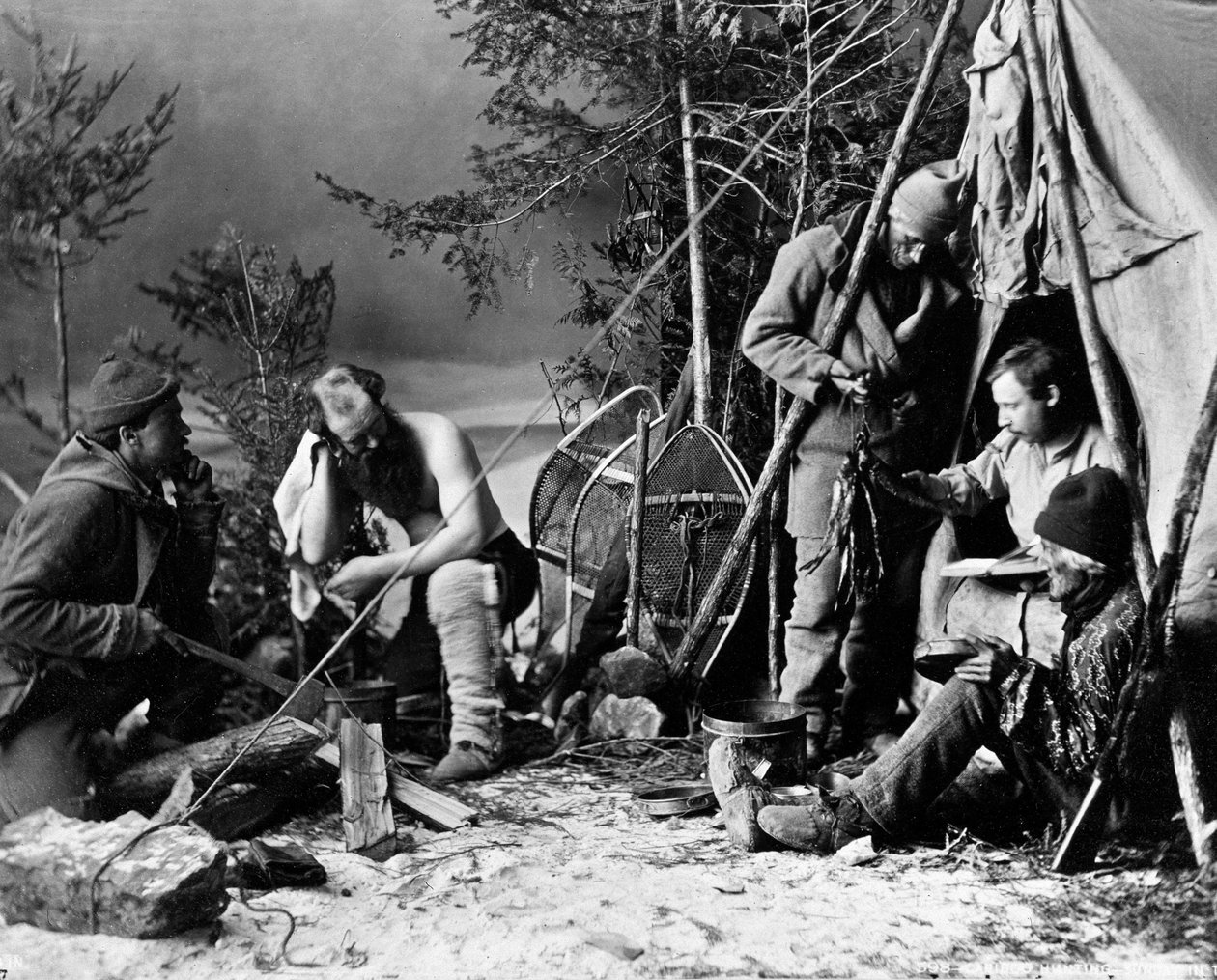 A Csapdázó élete Kanadában, fotó: Nottman, 1890 körül. alkotó: William Notman
