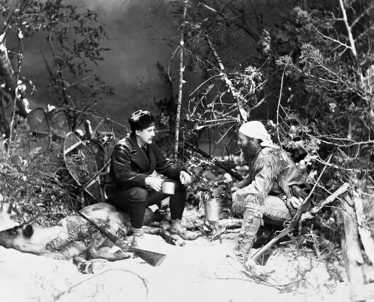 A Csapdázó élete Kanadában, fotó: Nottman, 1890 körül. alkotó: William Notman