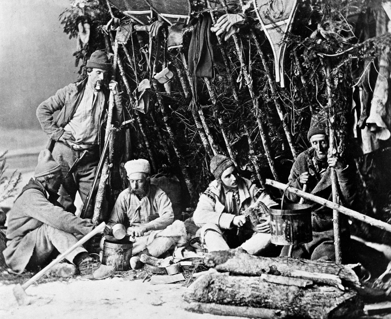 A Csapdázó élete Kanadában, fotó: Nottman, 1890 körül. alkotó: William Notman