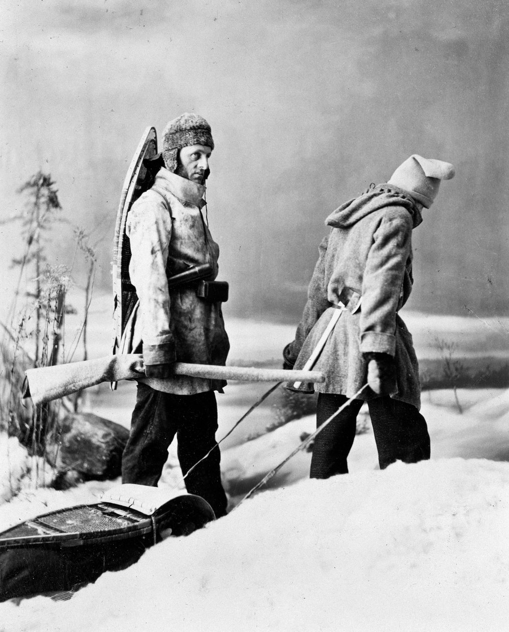 A Csapdázó élete Kanadában, fotó: Nottman, 1890 körül. alkotó: William Notman