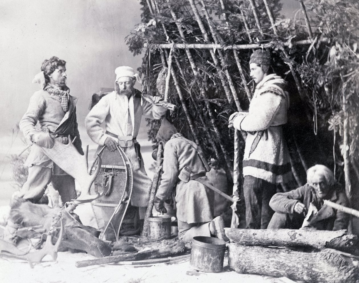 A Csapdázó élete Kanadában, fotó: Nottman, 1890 körül. alkotó: William Notman