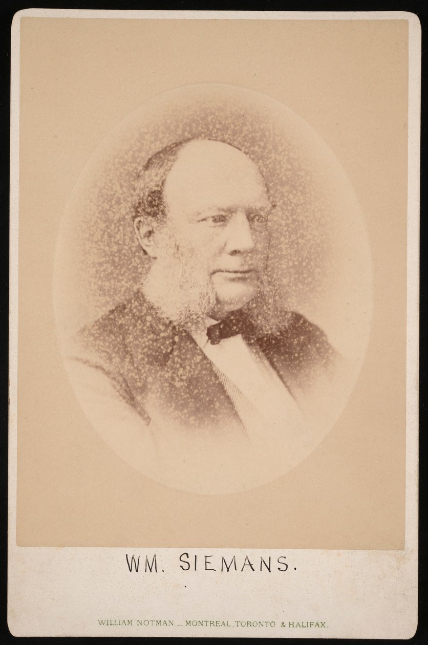 Carl Wilhelm Siemens portréja 1823-1883, 1876 előtt. alkotó: William Notman