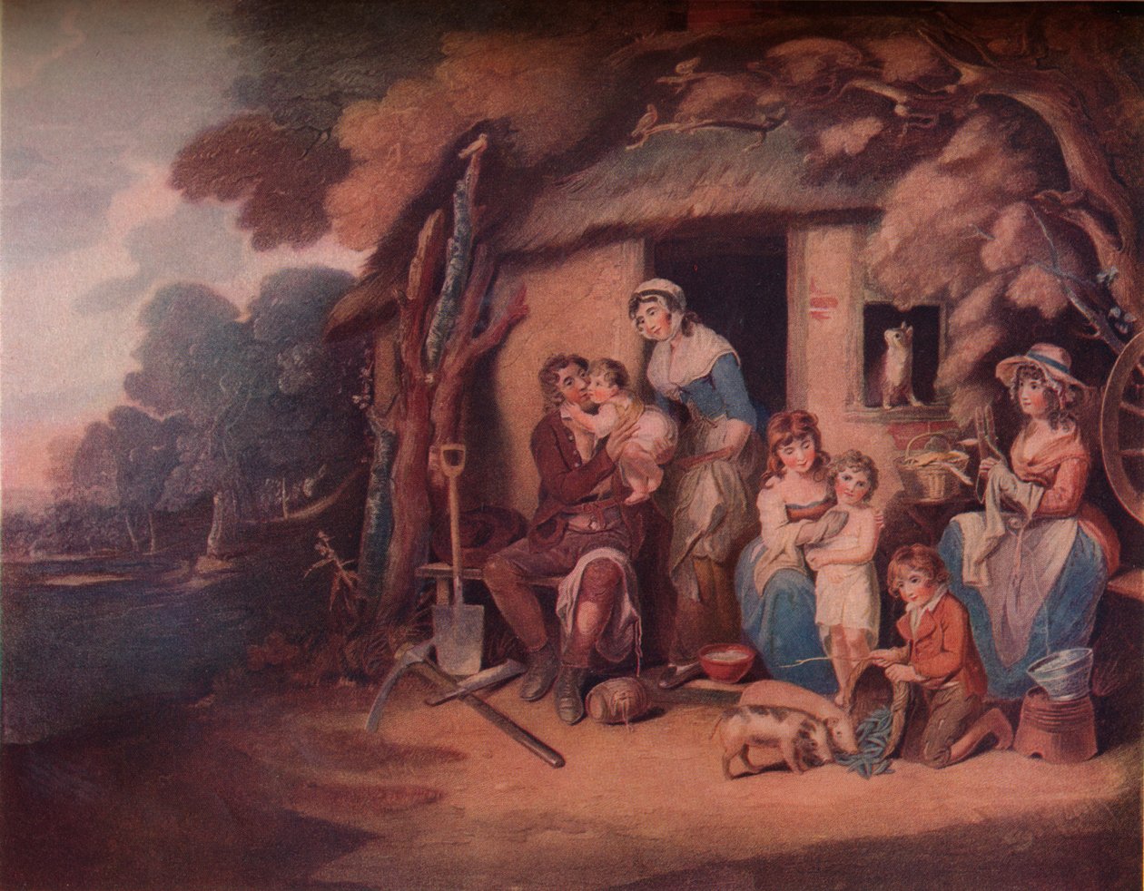 The Husbandmans - Szombat este: Visszatérés a munkából, 1789 alkotó: William Nutter