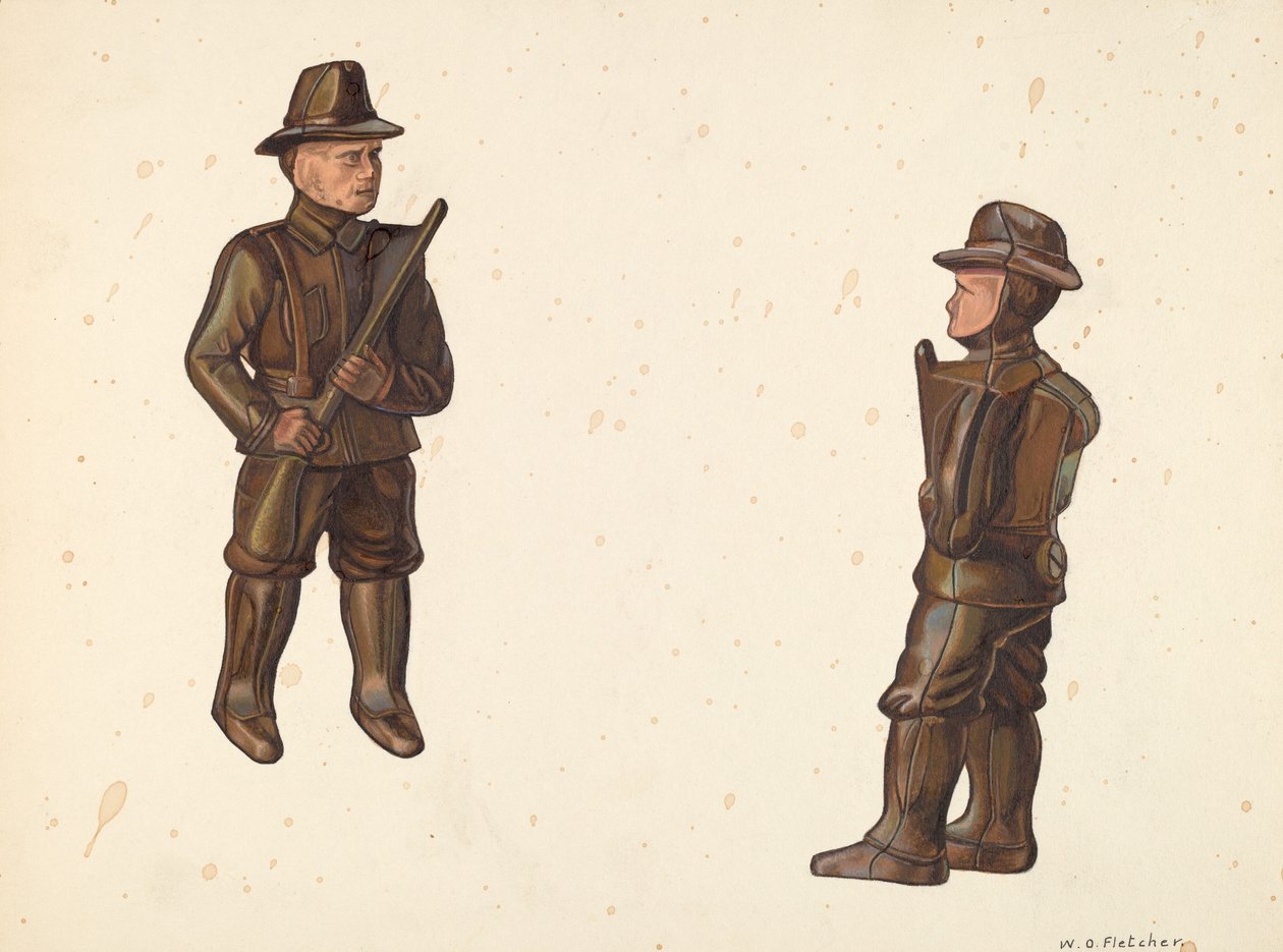 Katona a khaki érmebankban, c. 1938. alkotó: William O. Fletcher