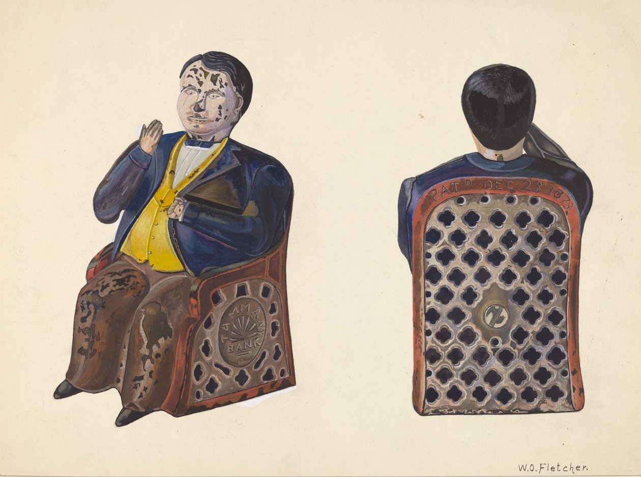 Tammany Toy Bank, c. 1937. alkotó: William O. Fletcher