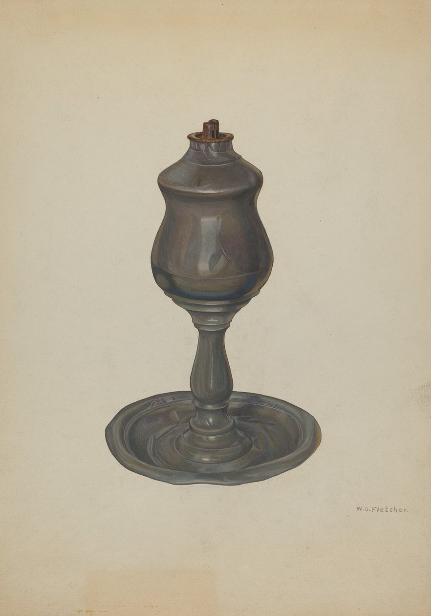 Bálnaolaj lámpa, c. 1940. alkotó: William O. Fletcher